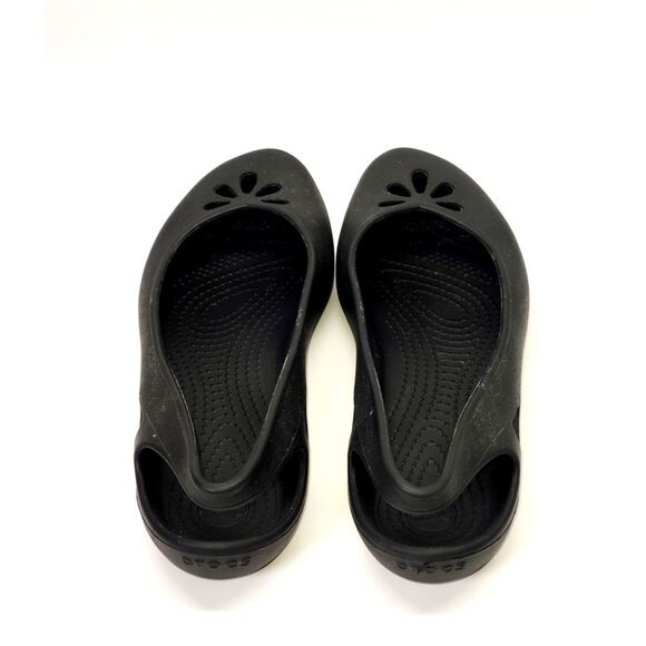 Crocs Womens Black Kadee Slingback Lightweight Casual Basic Flats Shoes Sz 8 145 - Picture 6 of 11